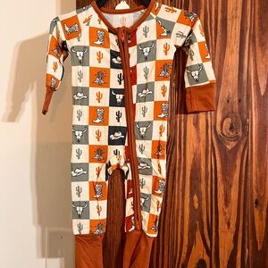 New Cowboy Print Kids One Piece